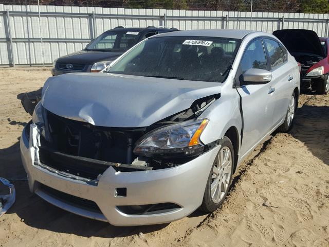 3N1AB7APXDL657824 - 2013 NISSAN SENTRA S SILVER photo 2