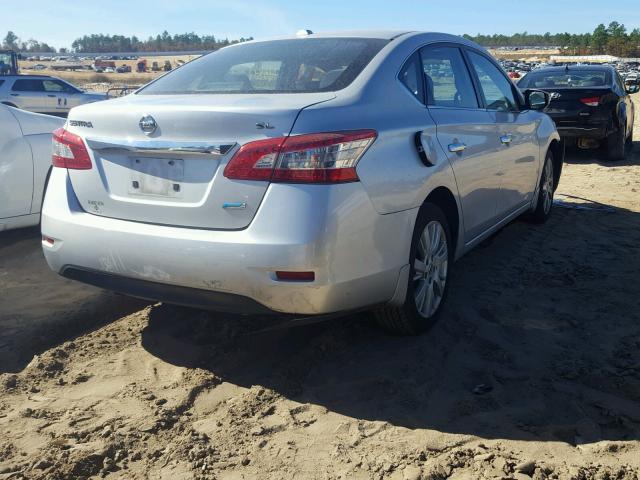 3N1AB7APXDL657824 - 2013 NISSAN SENTRA S SILVER photo 4