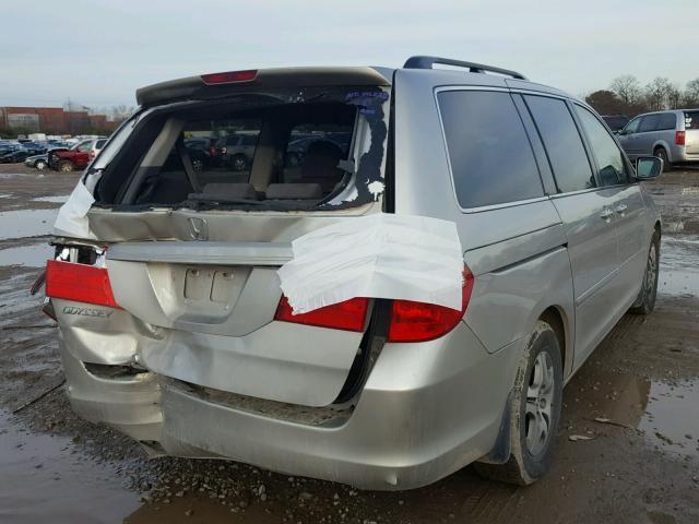 5FNRL38446B456648 - 2006 HONDA ODYSSEY EX GRAY photo 4