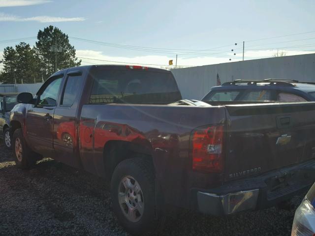 1GCEK29J69Z190418 - 2009 CHEVROLET SILVERADO MAROON photo 3