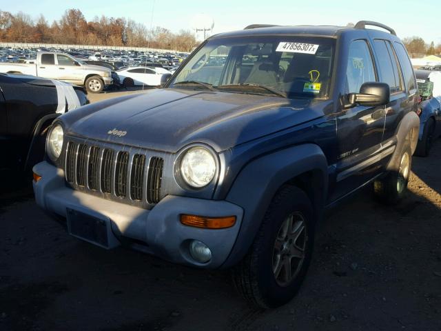 1J4GL48K62W352691 - 2002 JEEP LIBERTY SP BLUE photo 2