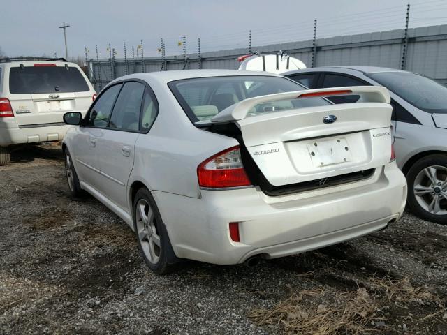 4S3BL616697236047 - 2009 SUBARU LEGACY 2.5 WHITE photo 3