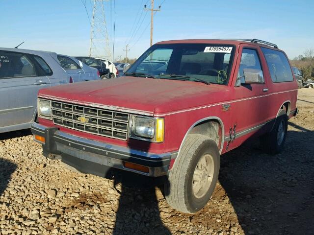 1GNCT18Z1J8203356 - 1988 CHEVROLET BLAZER S10 RED photo 2