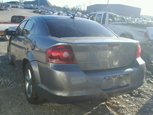 1C3CDZAB3CN265108 - 2012 DODGE AVENGER SE CHARCOAL photo 3