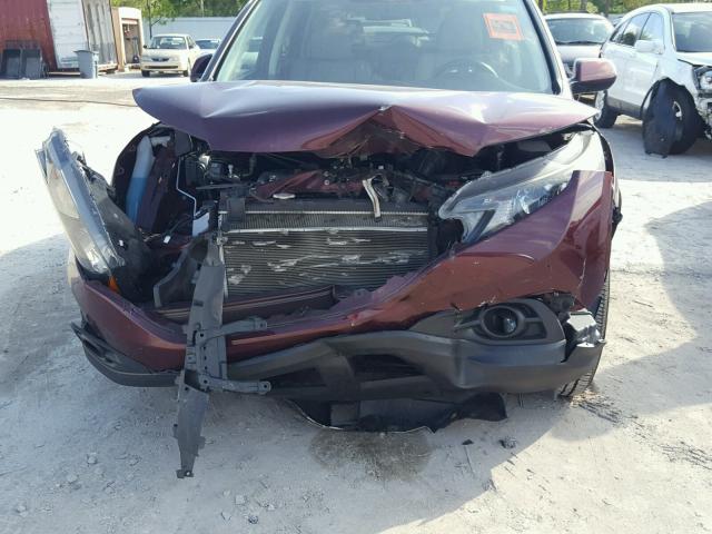 5J6RM3H78EL023010 - 2014 HONDA CR-V EXL MAROON photo 9