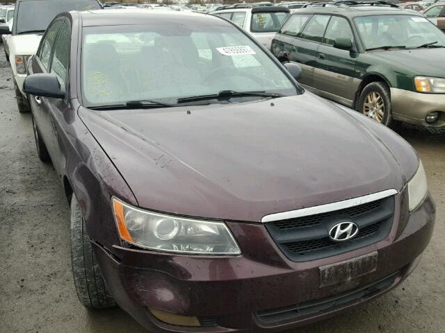 5NPEU46F46H046228 - 2006 HYUNDAI SONATA GLS MAROON photo 1