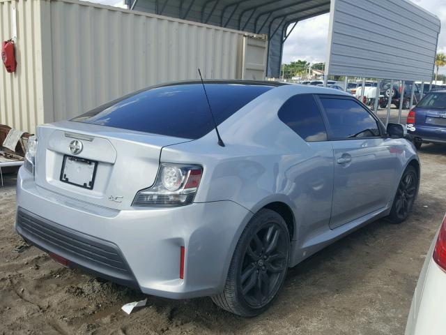 JTKJF5C78E3066318 - 2014 TOYOTA SCION TC SILVER photo 4