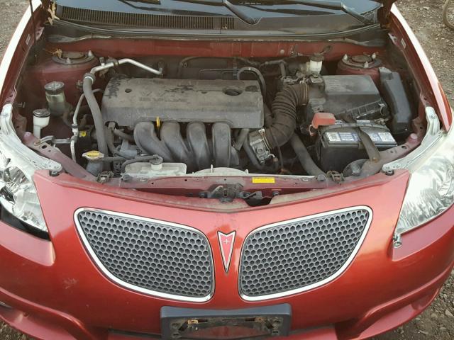 5Y2SL65817Z406666 - 2007 PONTIAC VIBE BURGUNDY photo 7