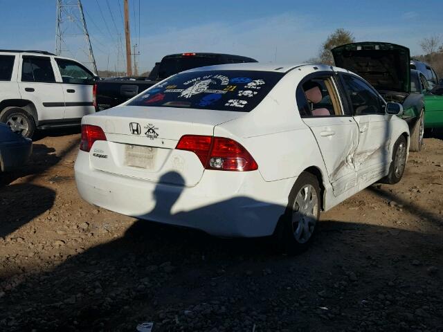 1HGFA16567L142105 - 2007 HONDA CIVIC LX WHITE photo 4