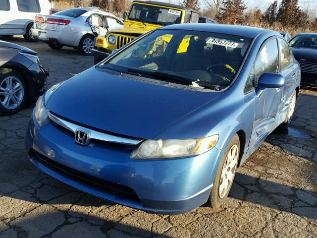 1HGFA165X7L140972 - 2007 HONDA CIVIC LX BLUE photo 2