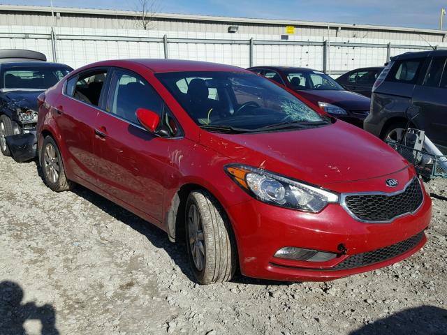 KNAFX4A82E5105535 - 2014 KIA FORTE EX RED photo 1