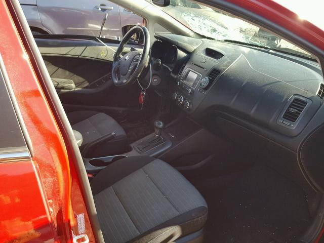 KNAFX4A82E5105535 - 2014 KIA FORTE EX RED photo 5