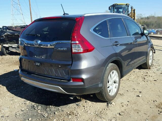 2HKRM4H7XGH709567 - 2016 HONDA CR-V EXL GRAY photo 4