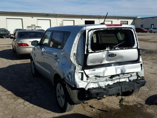 KNDJN2A2XE7733544 - 2014 KIA SOUL SILVER photo 3