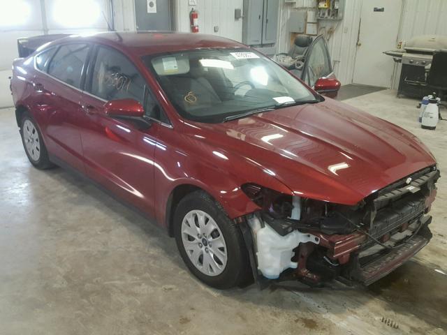 3FA6P0G78ER157457 - 2014 FORD FUSION S RED photo 1