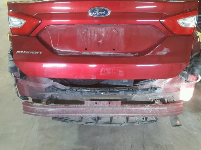 3FA6P0G78ER157457 - 2014 FORD FUSION S RED photo 9