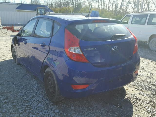 KMHCT5AE8CU027239 - 2012 HYUNDAI ACCENT GLS BLUE photo 3