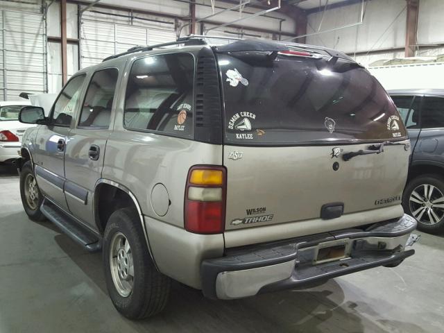 1GNEC13ZX2R276768 - 2002 CHEVROLET TAHOE C150 TAN photo 3