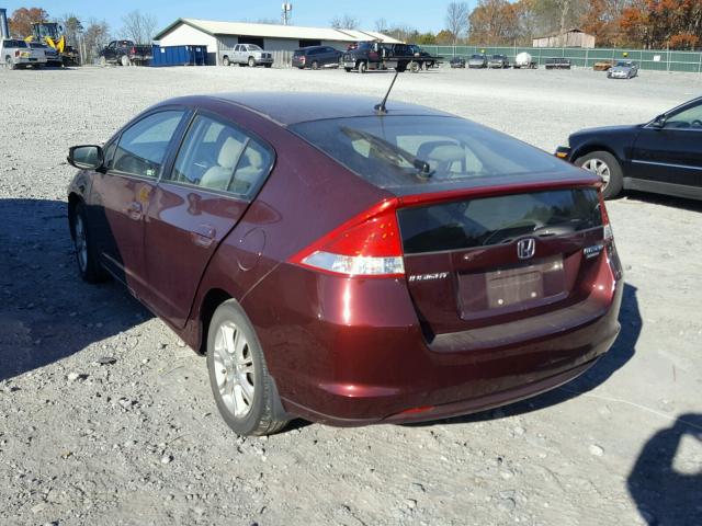 JHMZE2H79BS005984 - 2011 HONDA INSIGHT EX RED photo 3