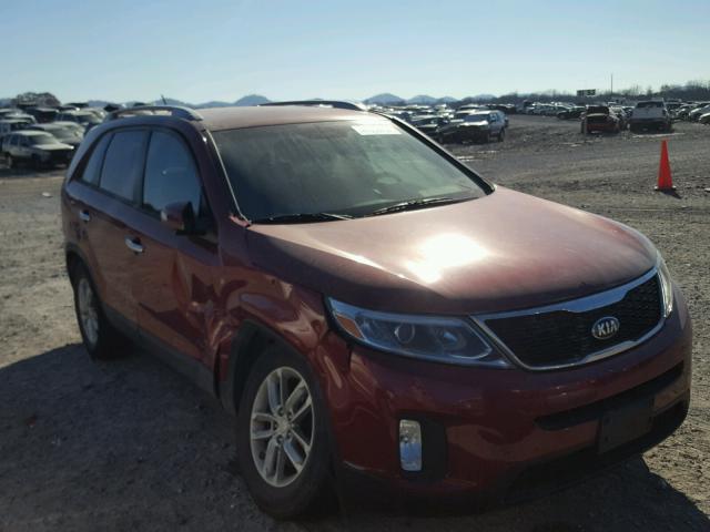 5XYKT3A6XEG474477 - 2014 KIA SORENTO LX MAROON photo 1