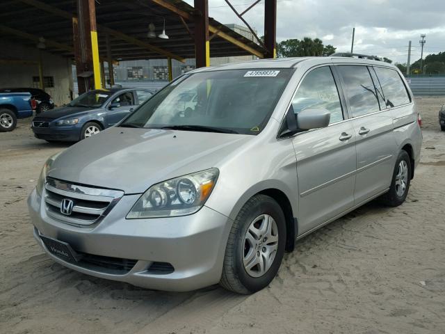 5FNRL38717B069065 - 2007 HONDA ODYSSEY EX SILVER photo 2