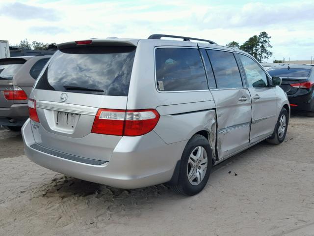 5FNRL38717B069065 - 2007 HONDA ODYSSEY EX SILVER photo 4