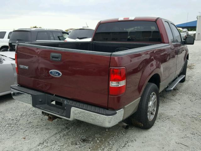 1FTPX12525NB93805 - 2005 FORD F150 RED photo 4