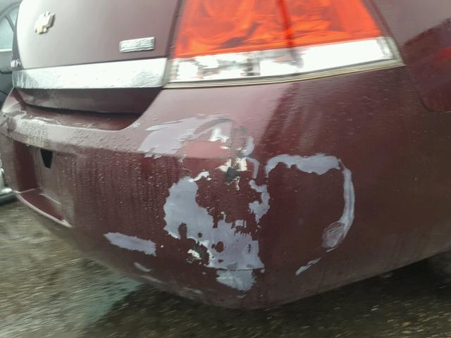 2G1WB55K879301202 - 2007 CHEVROLET IMPALA LS MAROON photo 9