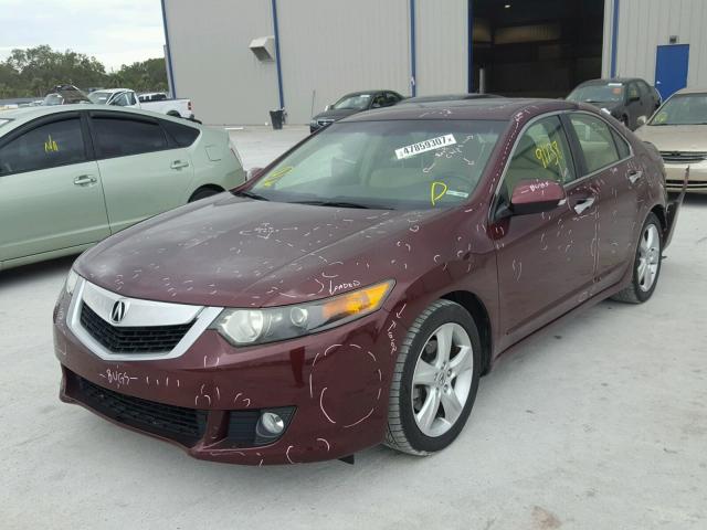 JH4CU2F68AC012744 - 2010 ACURA TSX MAROON photo 2