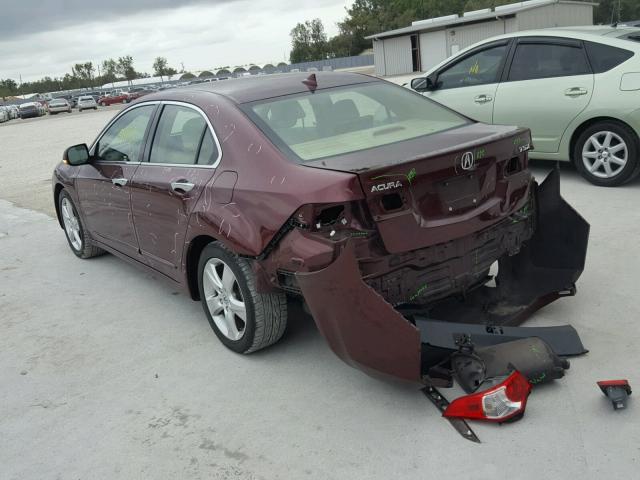 JH4CU2F68AC012744 - 2010 ACURA TSX MAROON photo 3