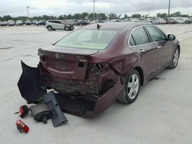 JH4CU2F68AC012744 - 2010 ACURA TSX MAROON photo 4