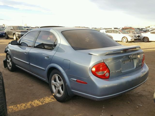 JN1CA31A31T103631 - 2001 NISSAN MAXIMA GXE BLUE photo 3