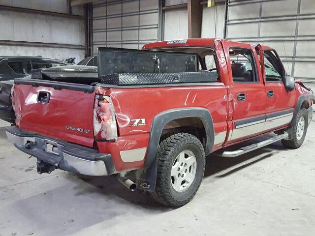 2GCEK13T441350043 - 2004 CHEVROLET SILVERADO RED photo 4