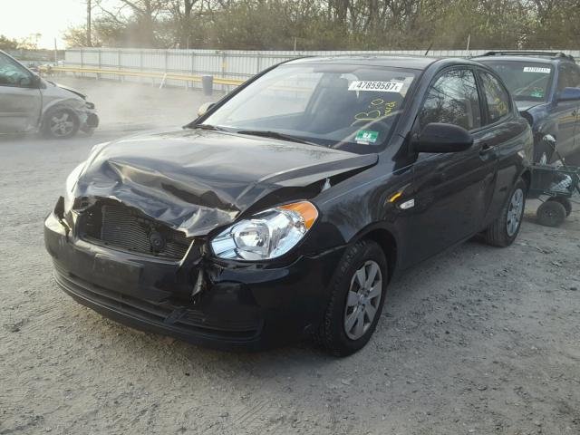 KMHCM36C78U074827 - 2008 HYUNDAI ACCENT GS BLACK photo 2