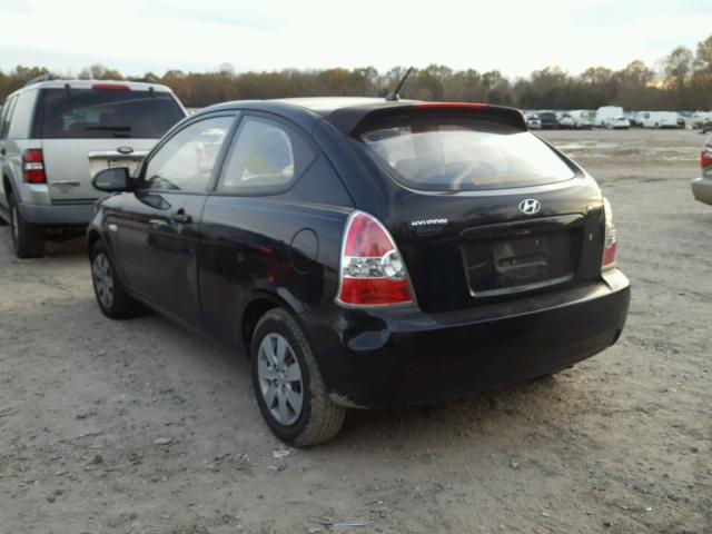 KMHCM36C78U074827 - 2008 HYUNDAI ACCENT GS BLACK photo 3