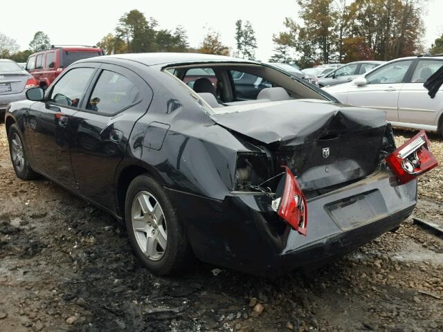 2B3KA43R67H833865 - 2007 DODGE CHARGER SE BLACK photo 3