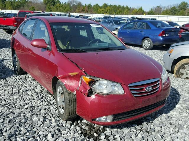 KMHDU4AD3AU179462 - 2010 HYUNDAI ELANTRA BL RED photo 1