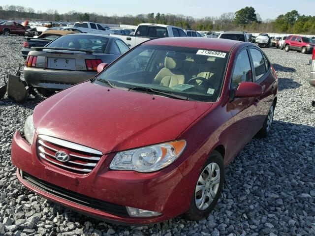 KMHDU4AD3AU179462 - 2010 HYUNDAI ELANTRA BL RED photo 2