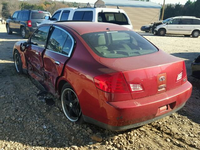 JNKCV51E73M013751 - 2003 INFINITI G35 RED photo 3