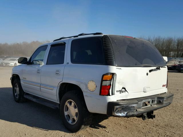 1GKEK13T95J217838 - 2005 GMC YUKON WHITE photo 3