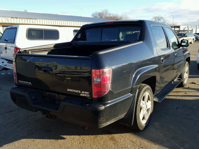 5FPYK16529B106719 - 2009 HONDA RIDGELINE BLACK photo 4