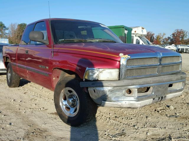 3B7HC12Y1WG179527 - 1998 DODGE RAM 1500 BURGUNDY photo 1