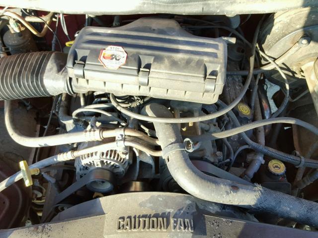 3B7HC12Y1WG179527 - 1998 DODGE RAM 1500 BURGUNDY photo 7