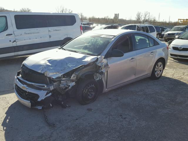 1G1PA5SH5F7284777 - 2015 CHEVROLET CRUZE LS SILVER photo 2