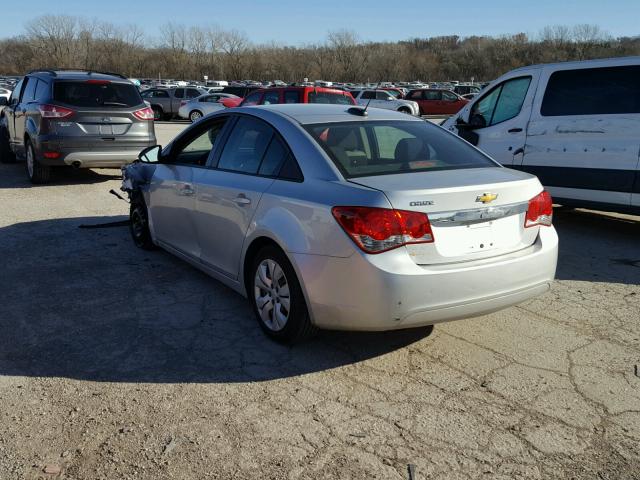 1G1PA5SH5F7284777 - 2015 CHEVROLET CRUZE LS SILVER photo 3