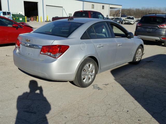 1G1PA5SH5F7284777 - 2015 CHEVROLET CRUZE LS SILVER photo 4