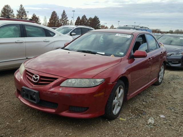 1YVHP80CX55M43753 - 2005 MAZDA 6 I MAROON photo 2