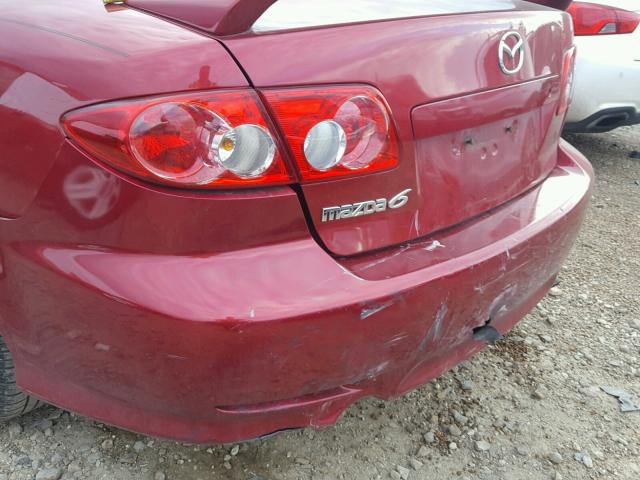 1YVHP80CX55M43753 - 2005 MAZDA 6 I MAROON photo 9