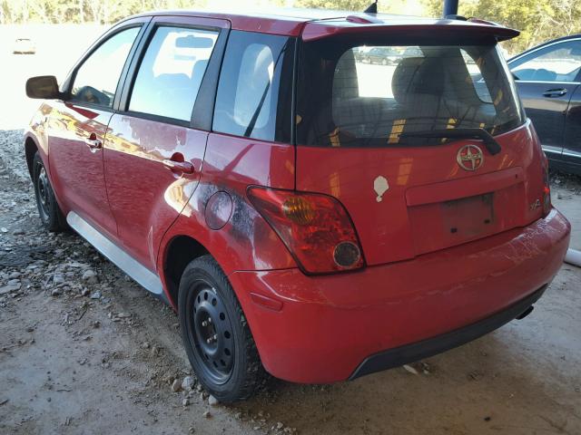 JTKKT624250098483 - 2005 TOYOTA SCION XA RED photo 3