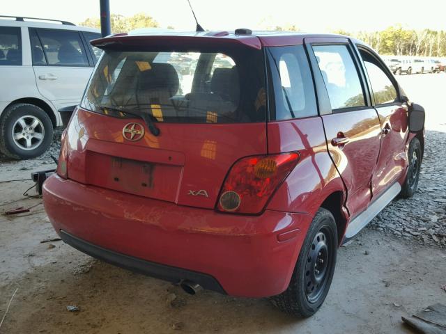 JTKKT624250098483 - 2005 TOYOTA SCION XA RED photo 4